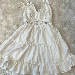 COPY - White lace detailed dress